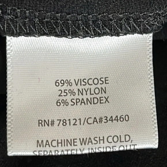 Eileen Fisher Stretch Knit Pull On Straight Leg Pants in Black - Size XS - Picture 5 of 6